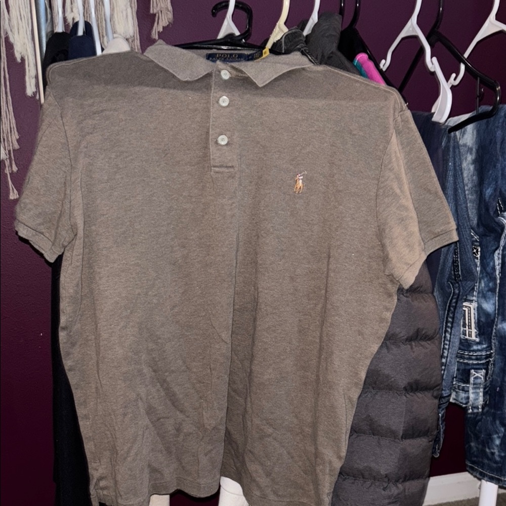 Polo by Ralph Lauren Men's Brown Polo Shirt